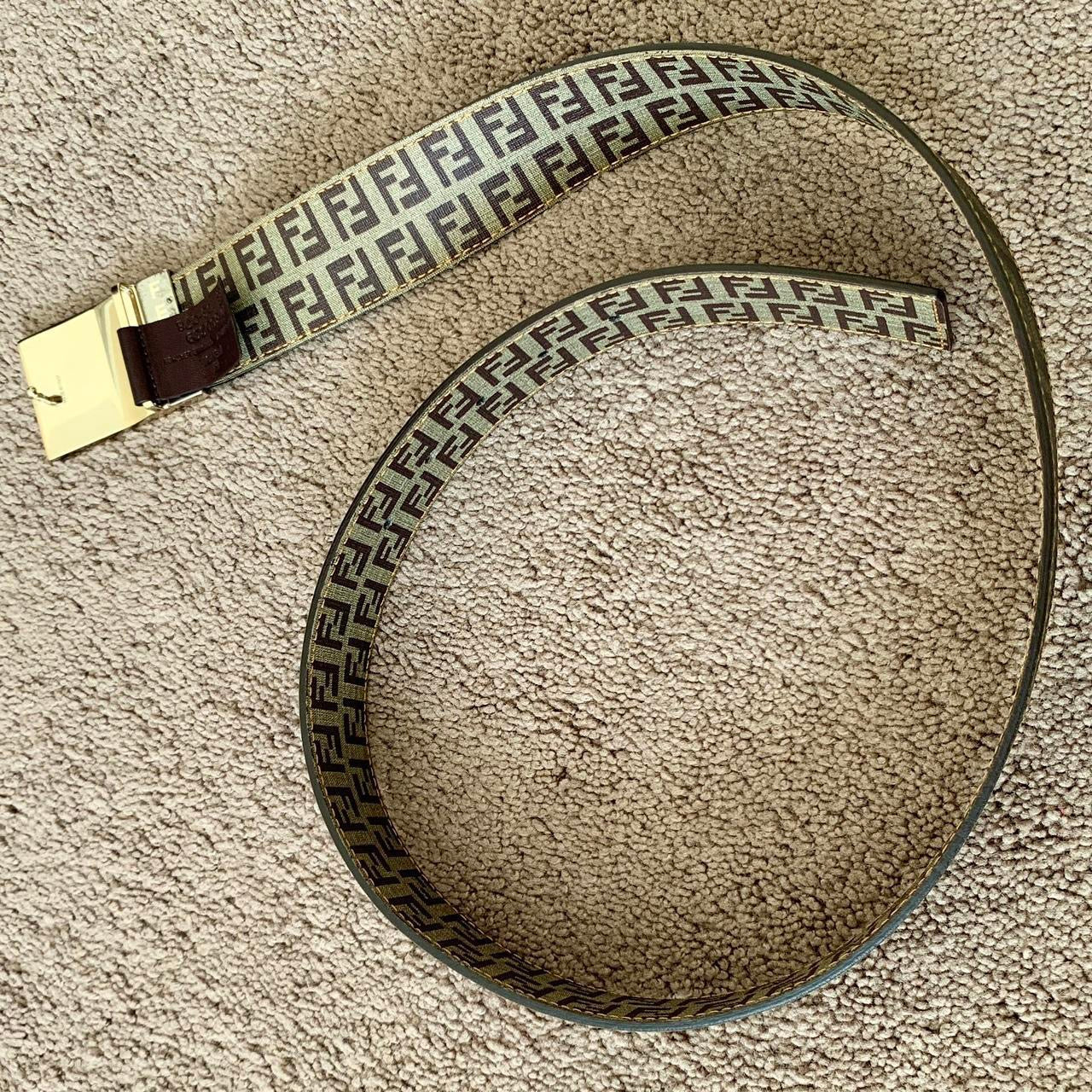 Authentic Fendi unisex reversibile double face monogram belt