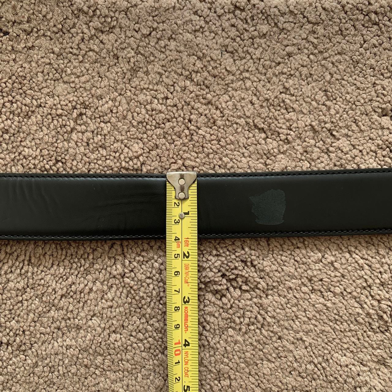 Authentic unisex Versace black leather belt with medusa buckle