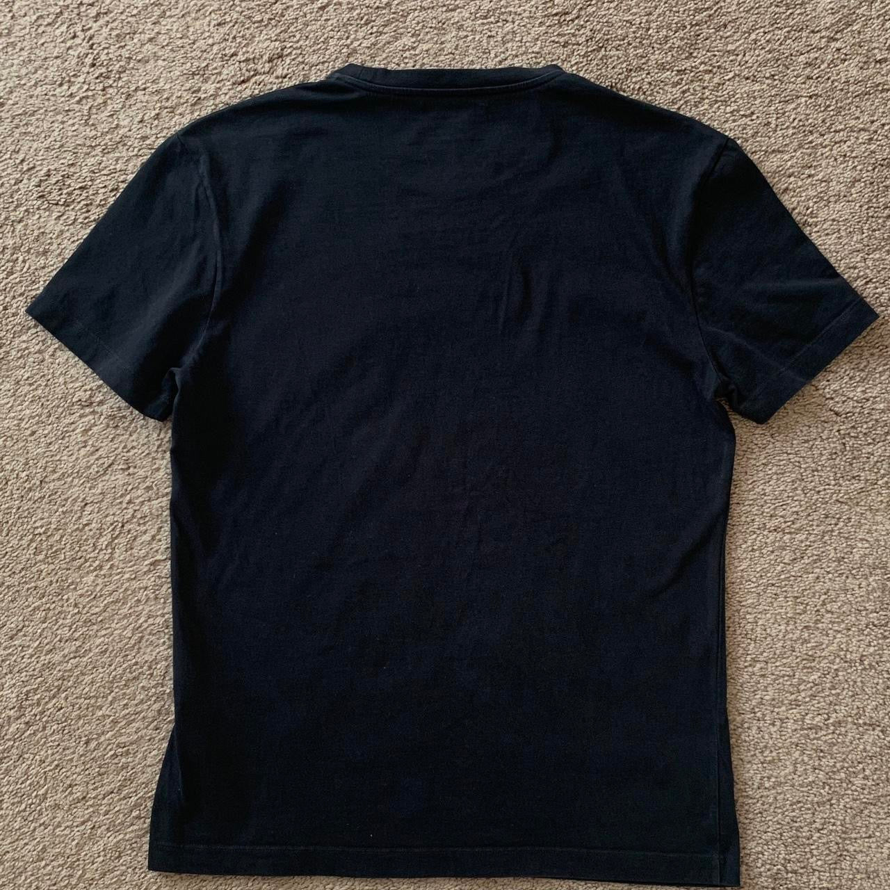 Authentic Versace first line logo black cotton t shirt