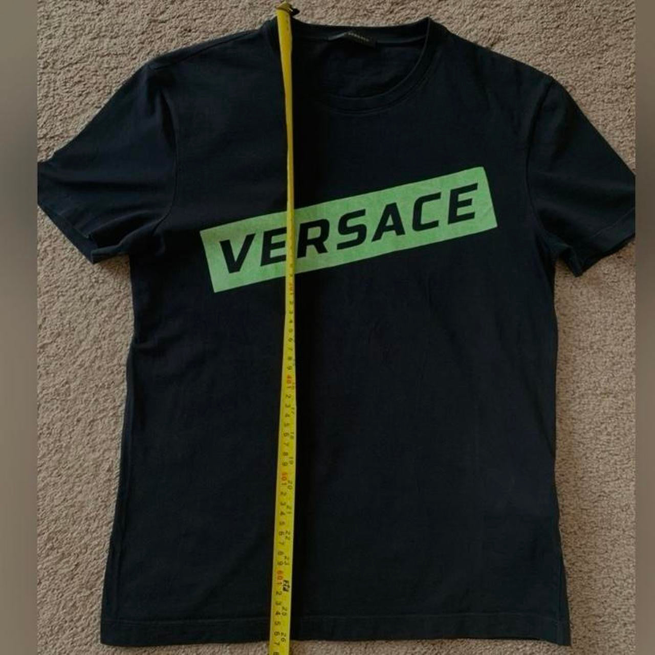 Authentic Versace first line logo black cotton t shirt