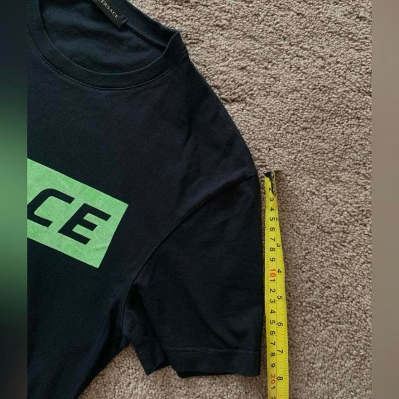 Authentic Versace first line logo black cotton t shirt