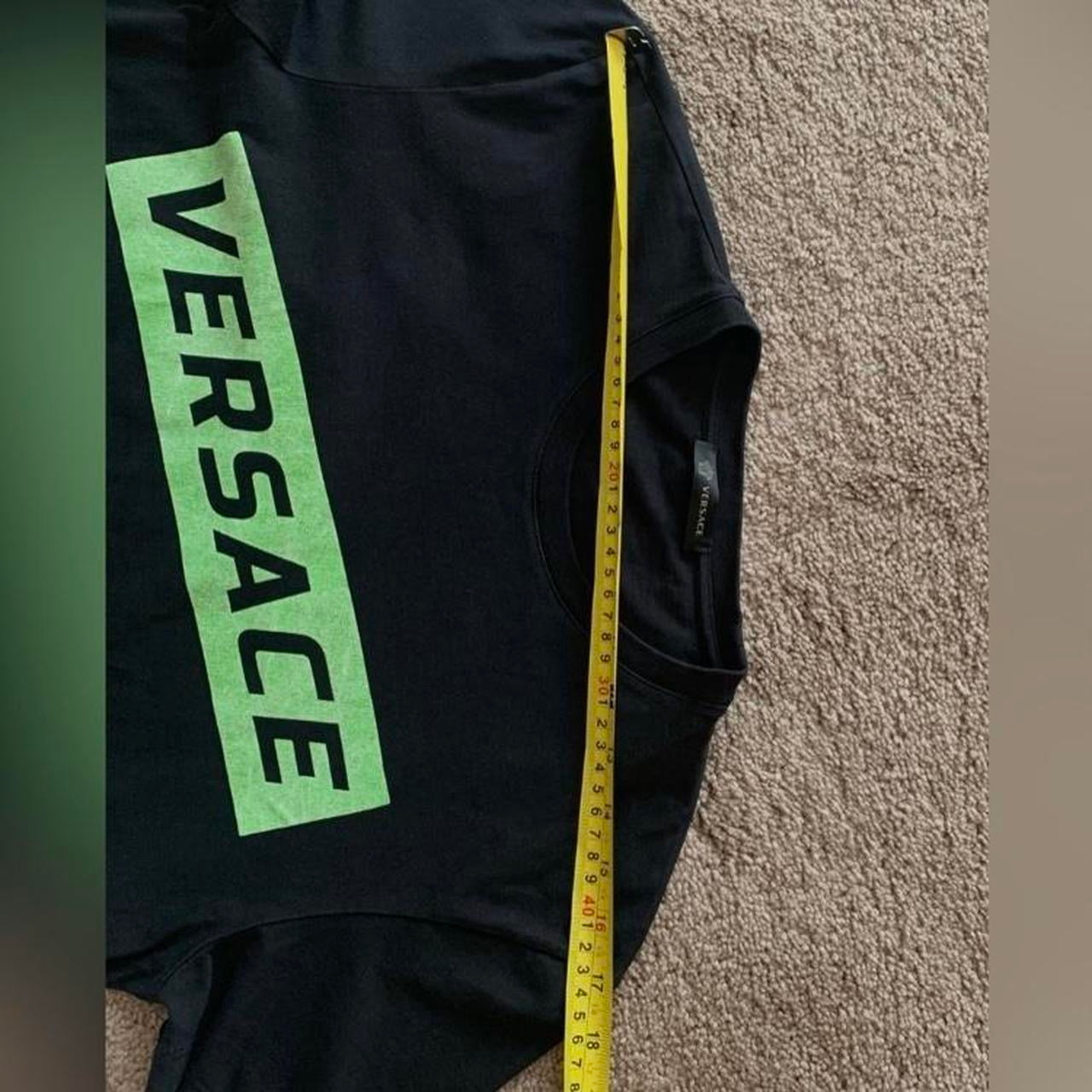 Authentic Versace first line logo black cotton t shirt