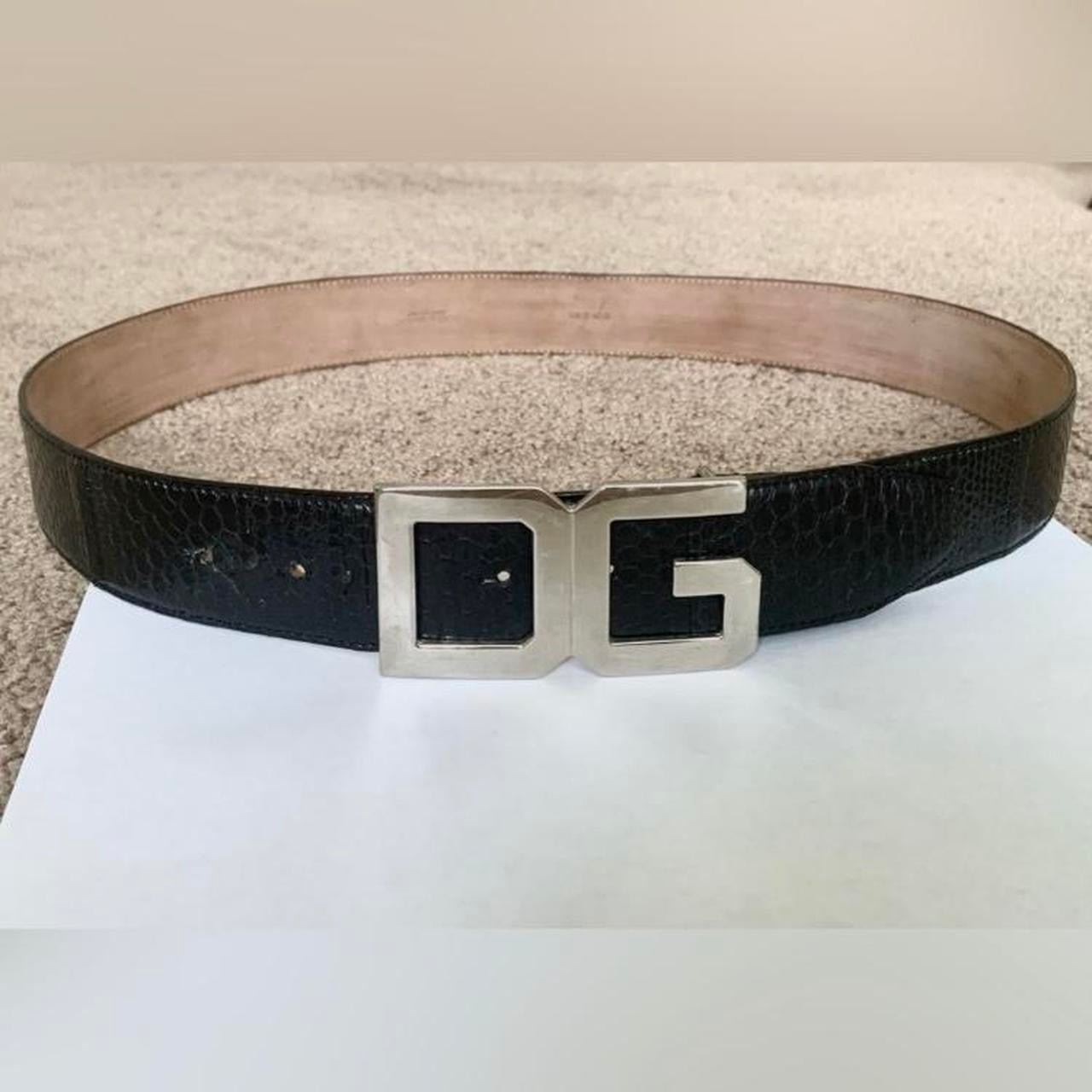 Authentic Dolce & Gabbana first line unisex black snakeskin leather belt