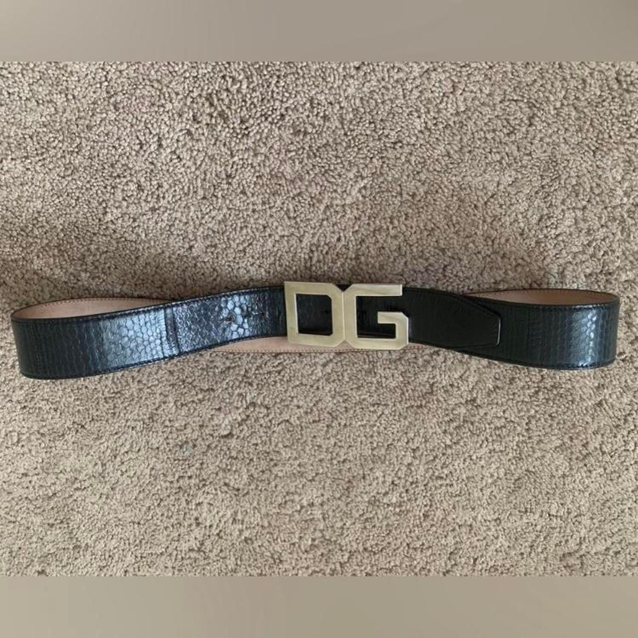Authentic Dolce & Gabbana first line unisex black snakeskin leather belt