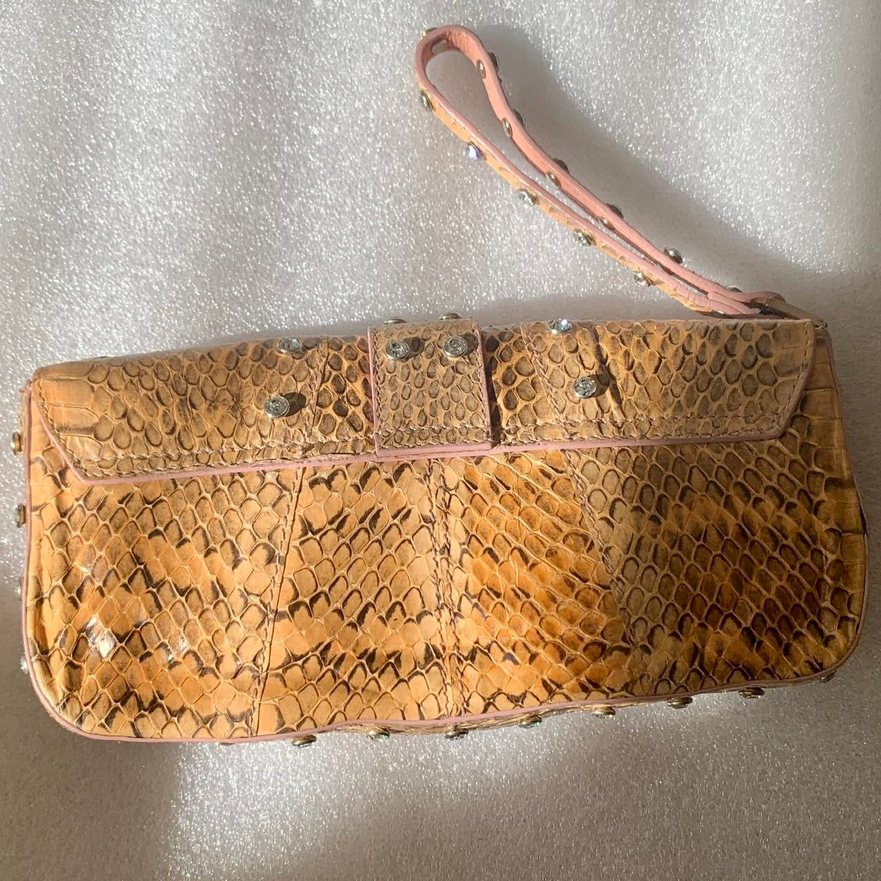 Authentic rare Dolce & Gabbana snakeskin clutch bag