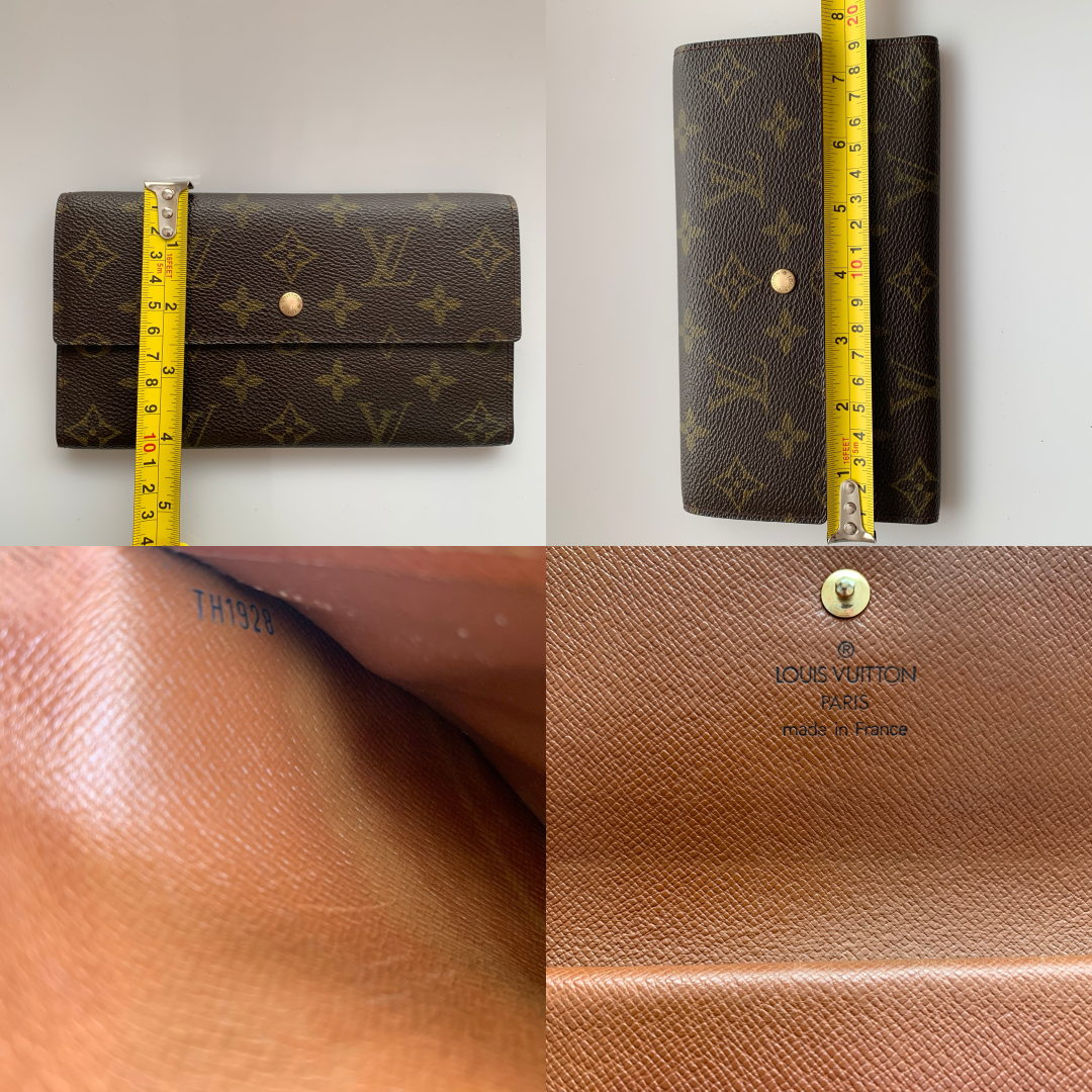 Louis Vuitton monogram women’s sarah long wallet TH1928 authentic with COA