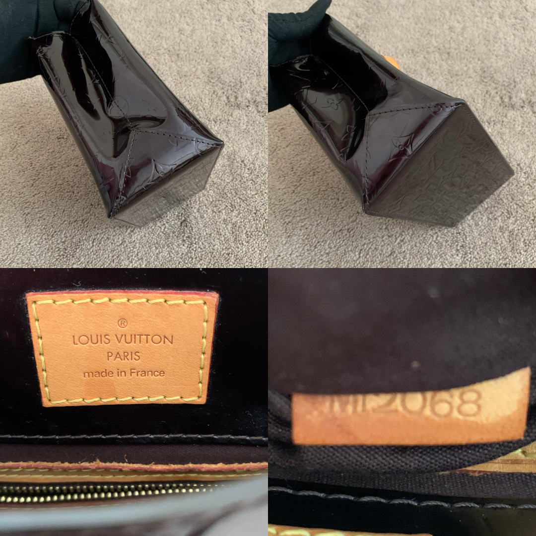 Louis Vuitton monogram vernis patent leather bag Reade amarante authentic with