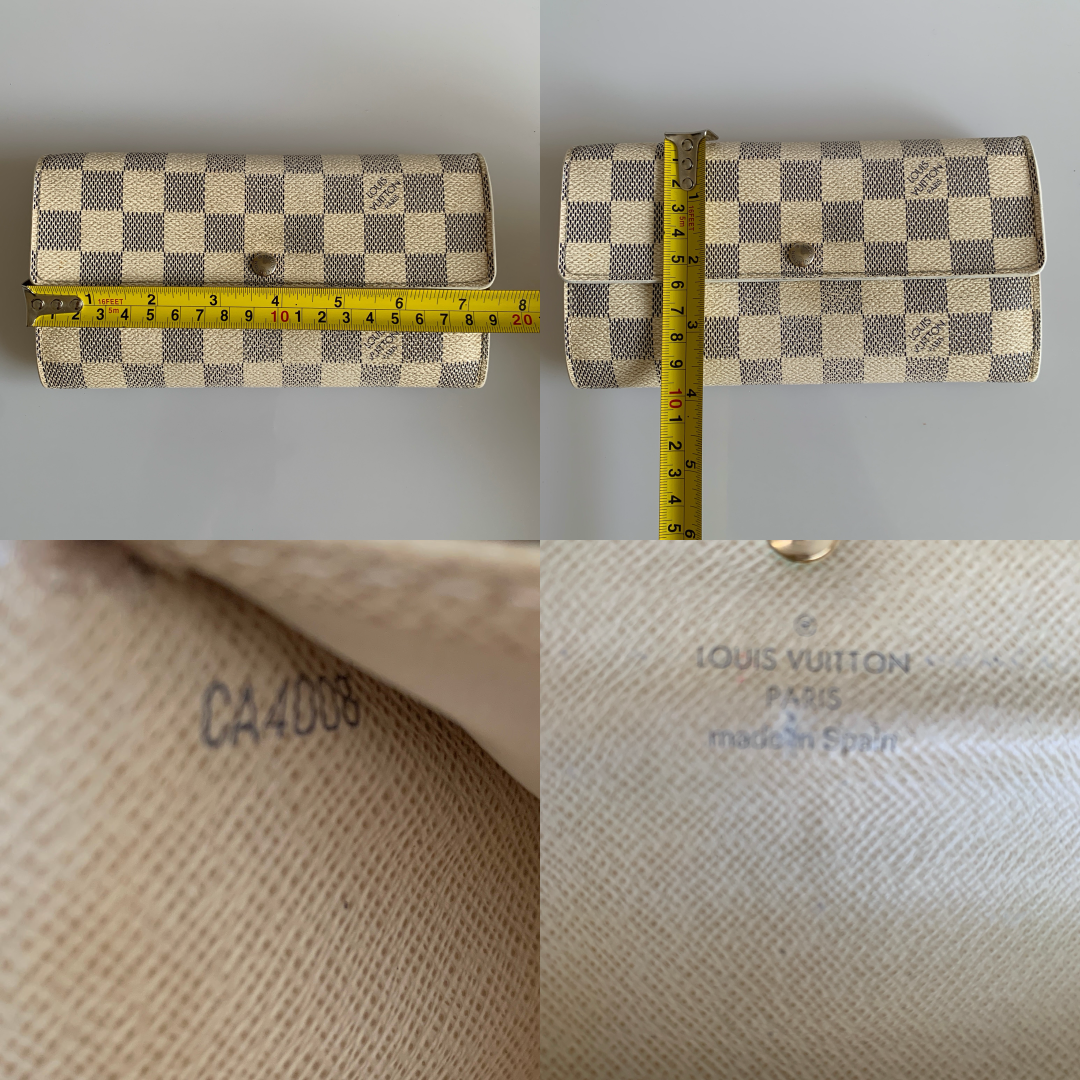 Louis Vuitton damier azur long wallet CA4008 authentic with COA