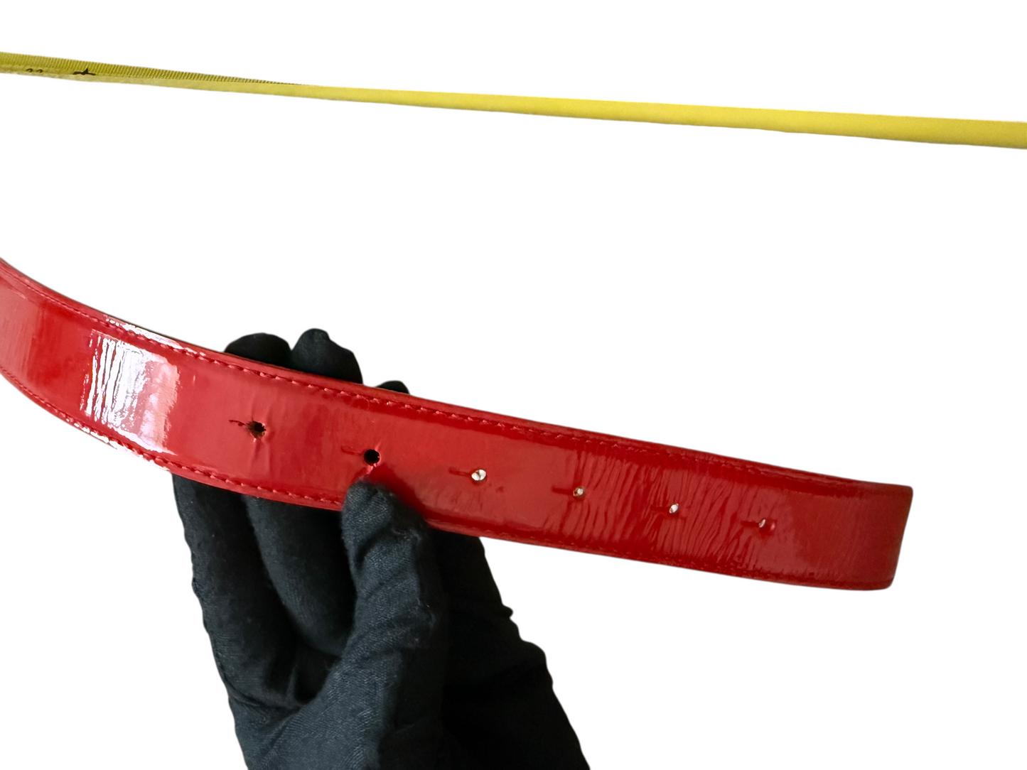 Dolce & Gabbana red patent leather belt authentic with COA 90cm 36 inch