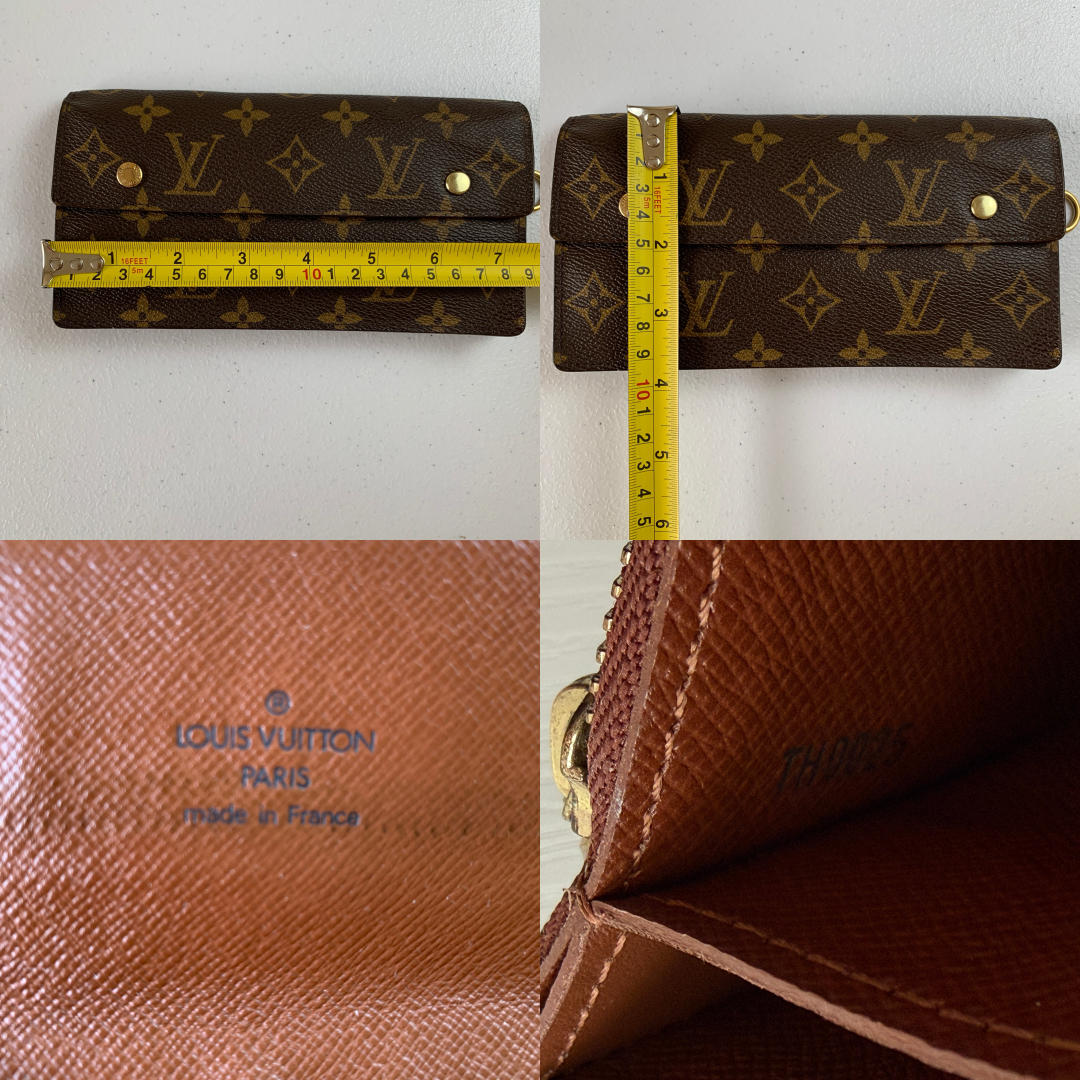 Louis Vuitton monogram long wallet authentic with COA th0025