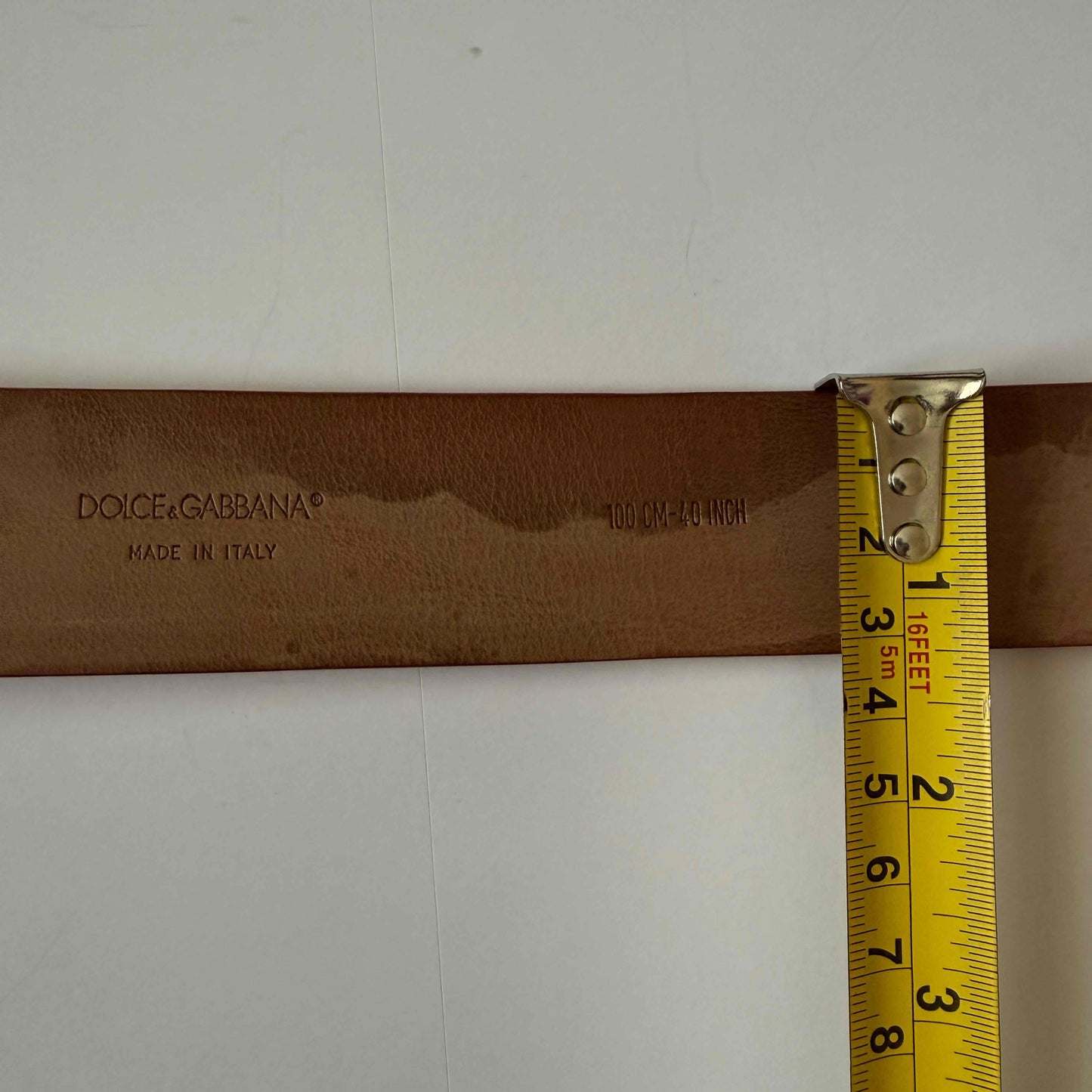 Dolce & Gabbana women’s orange belt authentic with COA box dust bag 100cm 40 in