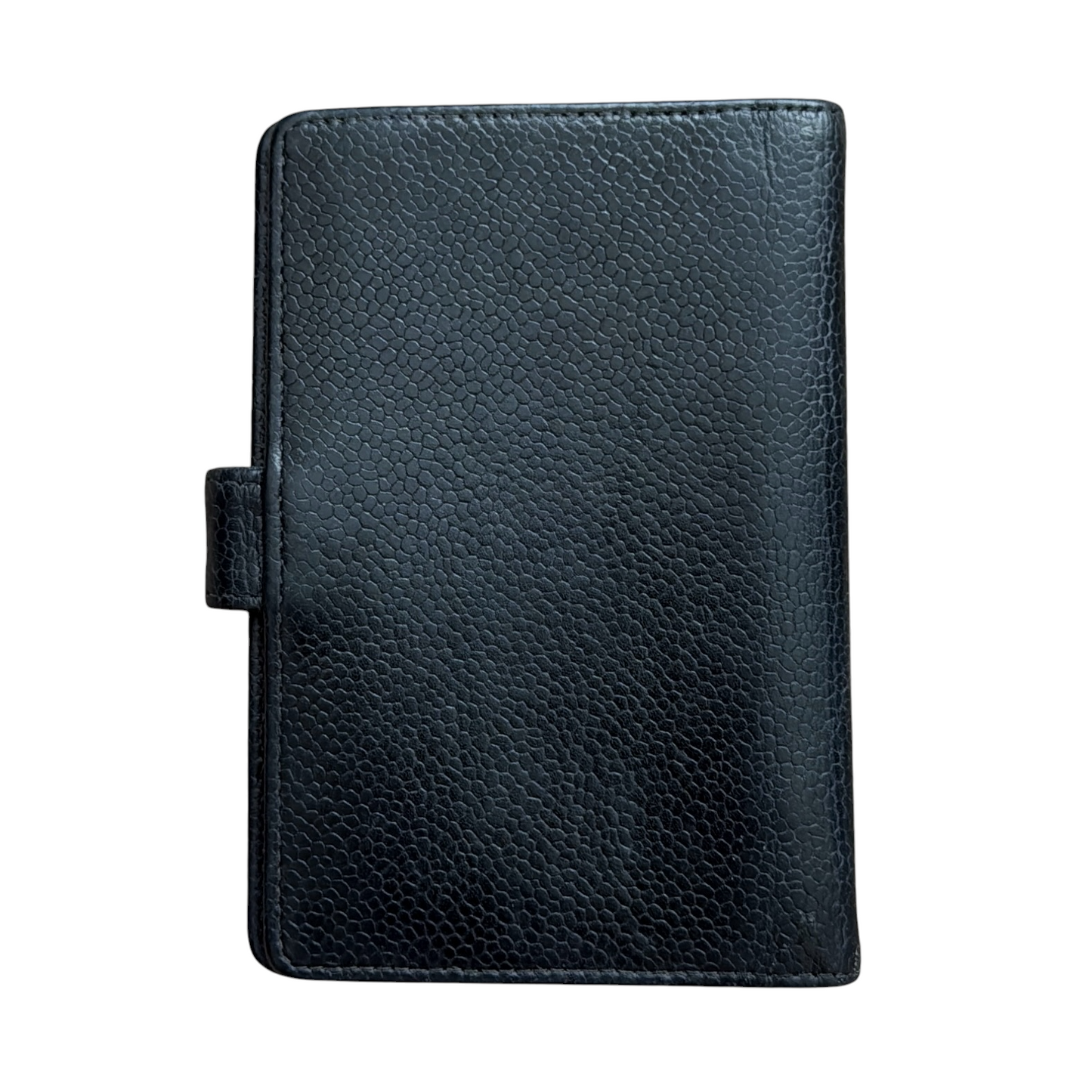 Chanel CC black caviar leather agenda planner Authentic with COA