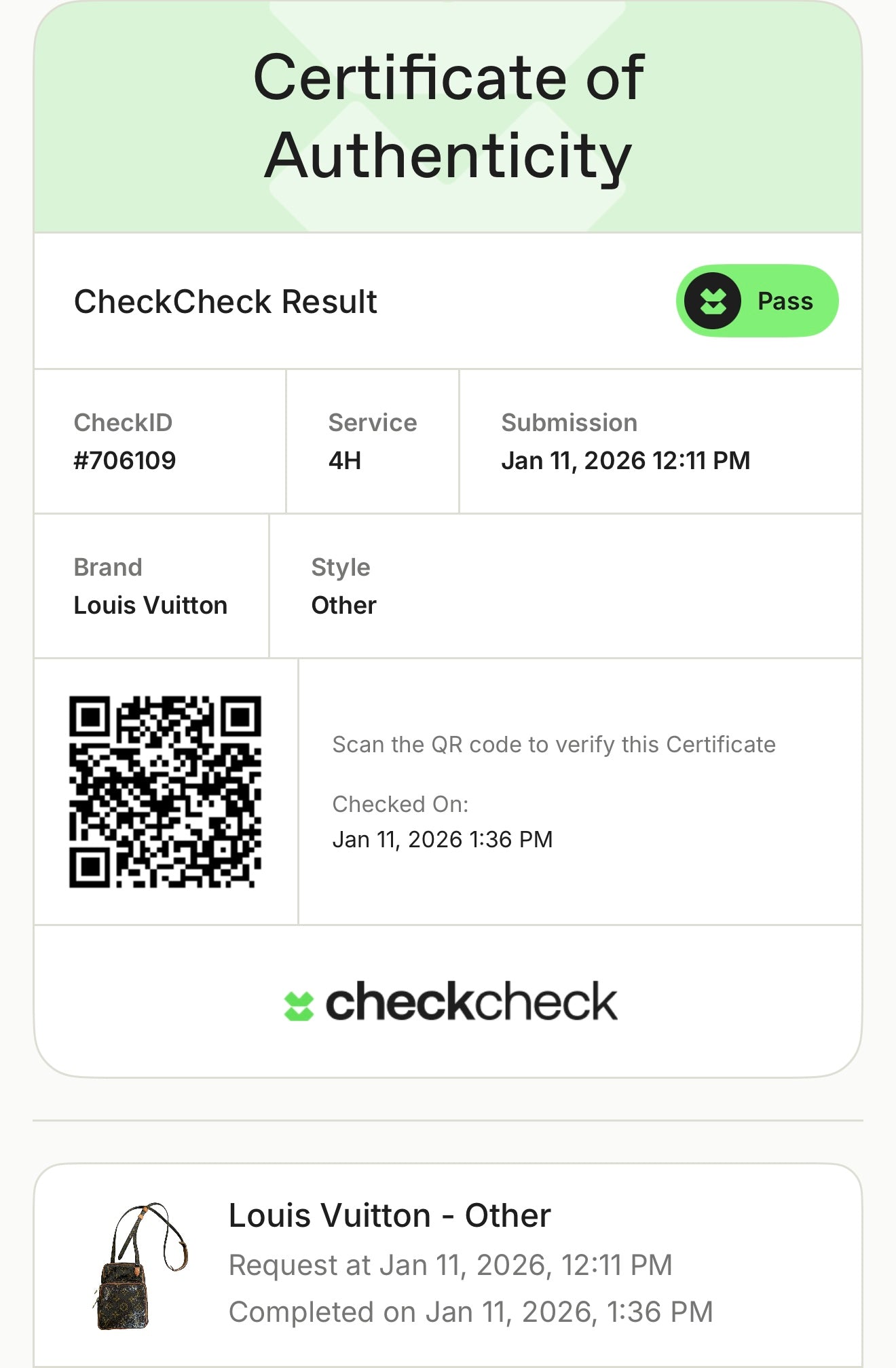 Authentic Louis Vuitton Unisex Monogram Amazon Crossbody Bag Mini with COA