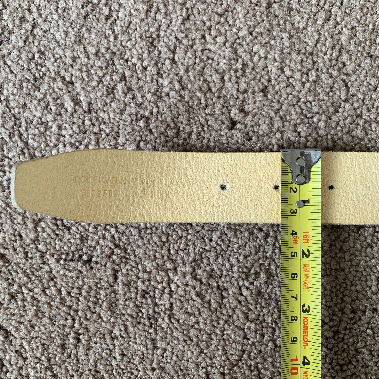 DG1021 Dolce & Gabbana unisex women's men's ivory leather belt