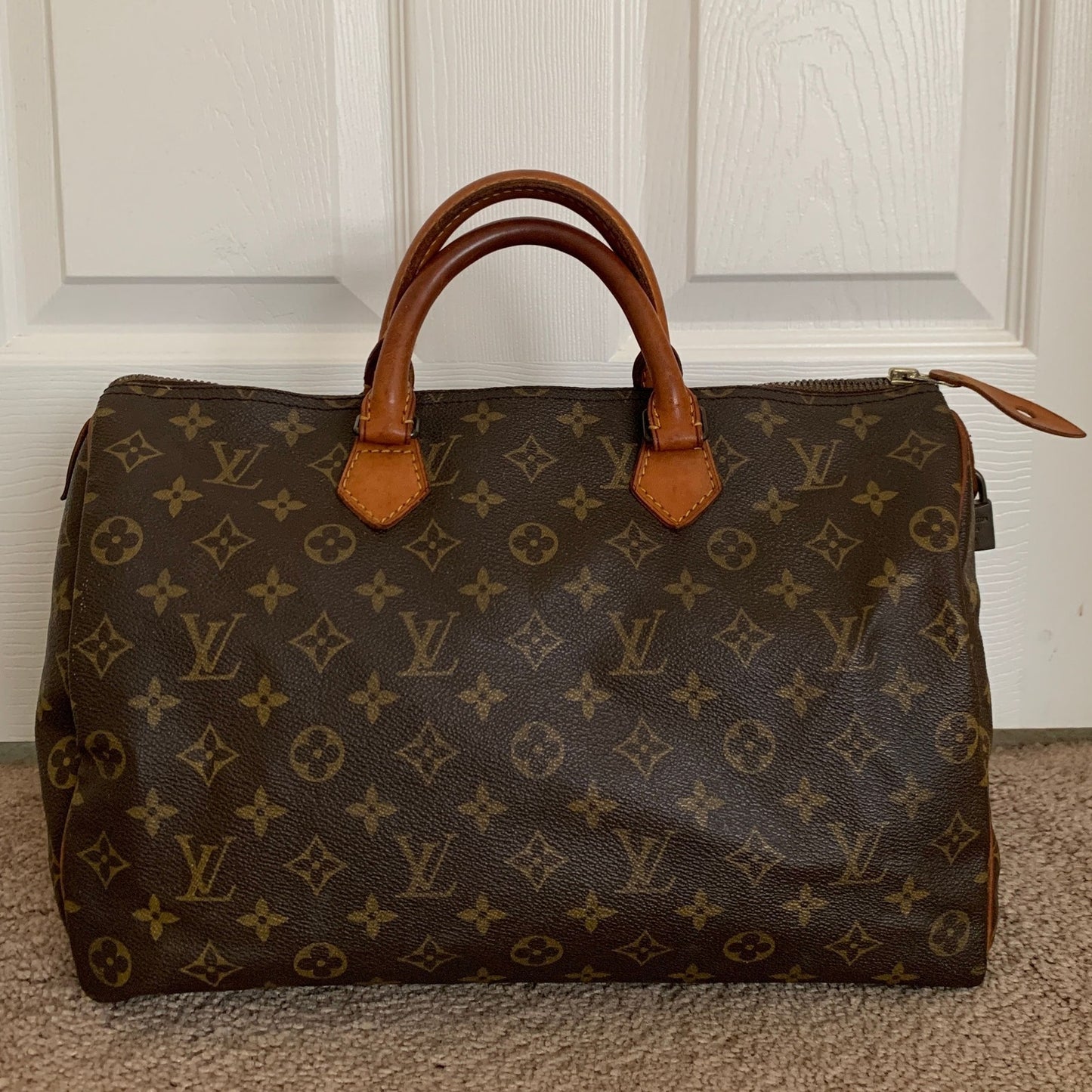 LV1028 Louis Vuitton speedy 35 women's monogram handbag