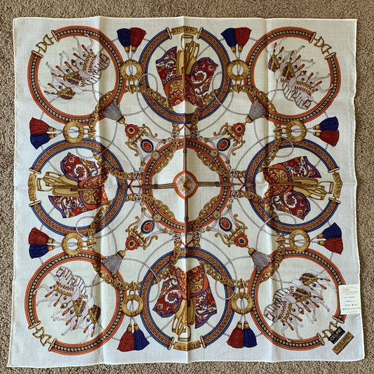 NWT Celine women's scarf foulard handkerchief in cotton