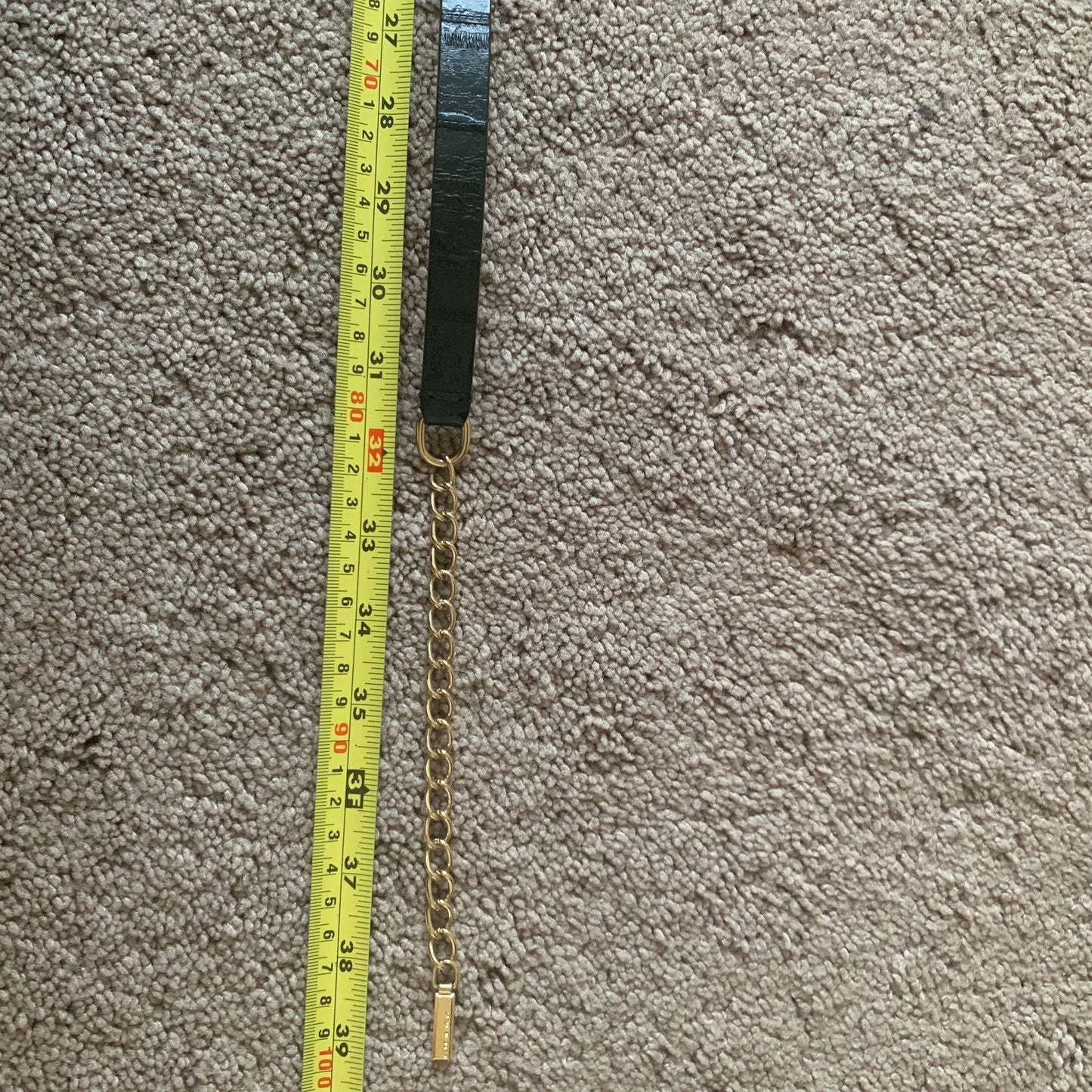 DG1015 Dolce & Gabbana women's black leather belt size 36 inch