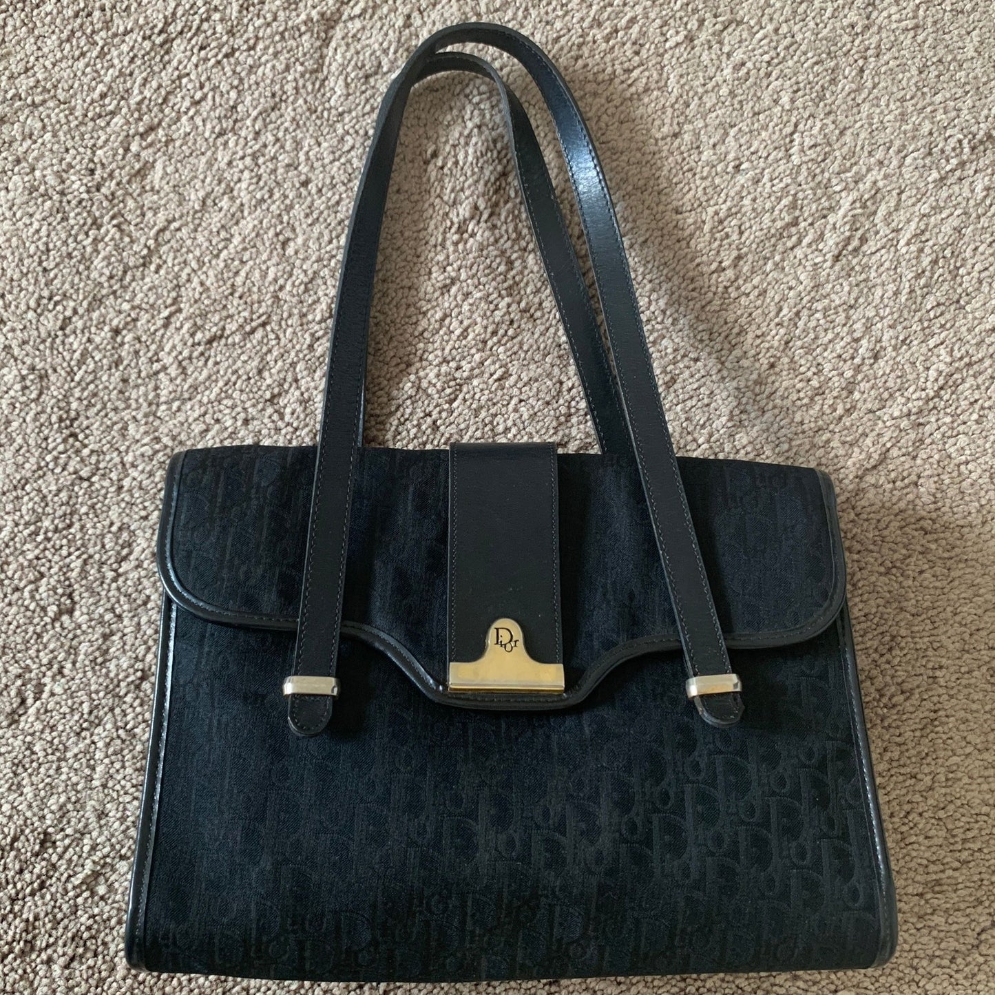 Christian Dior Trotter black canvas bag