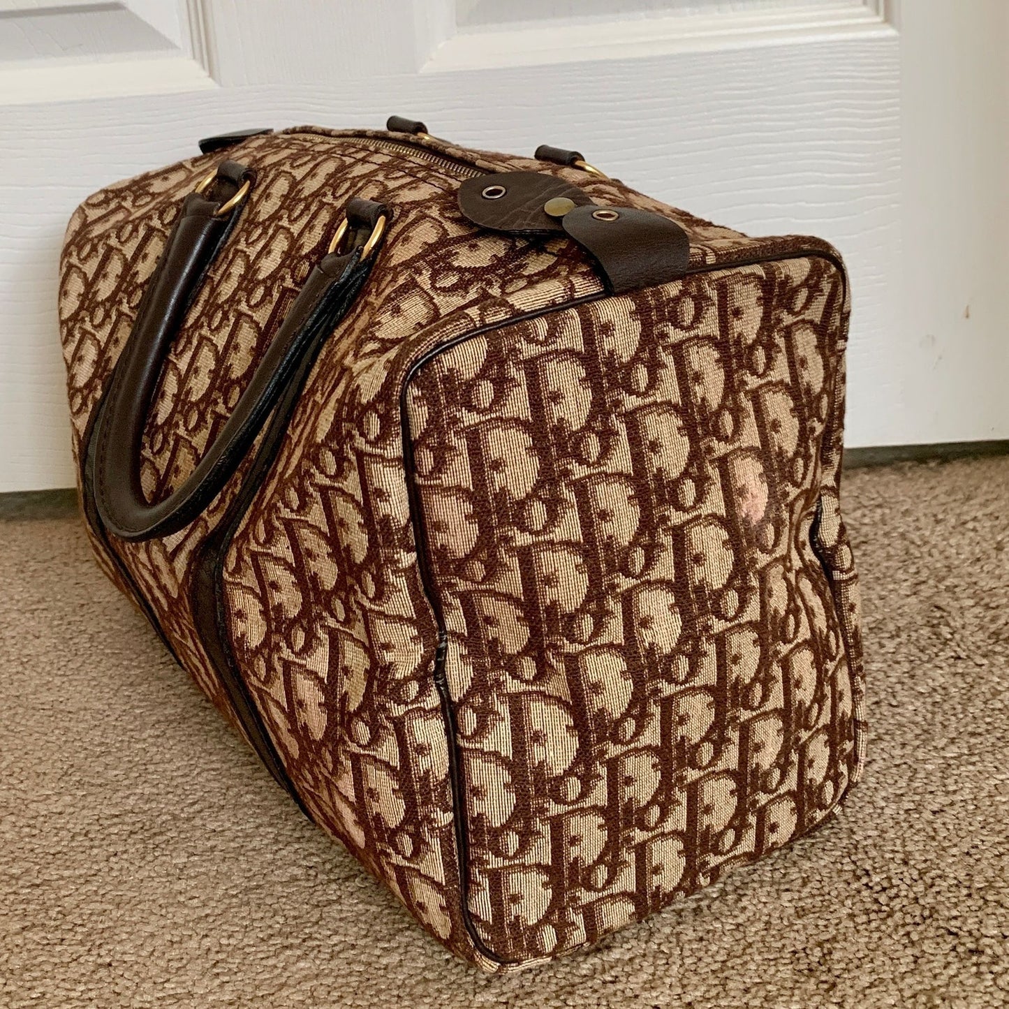 D1008 Christian Dior trotter bowling bag