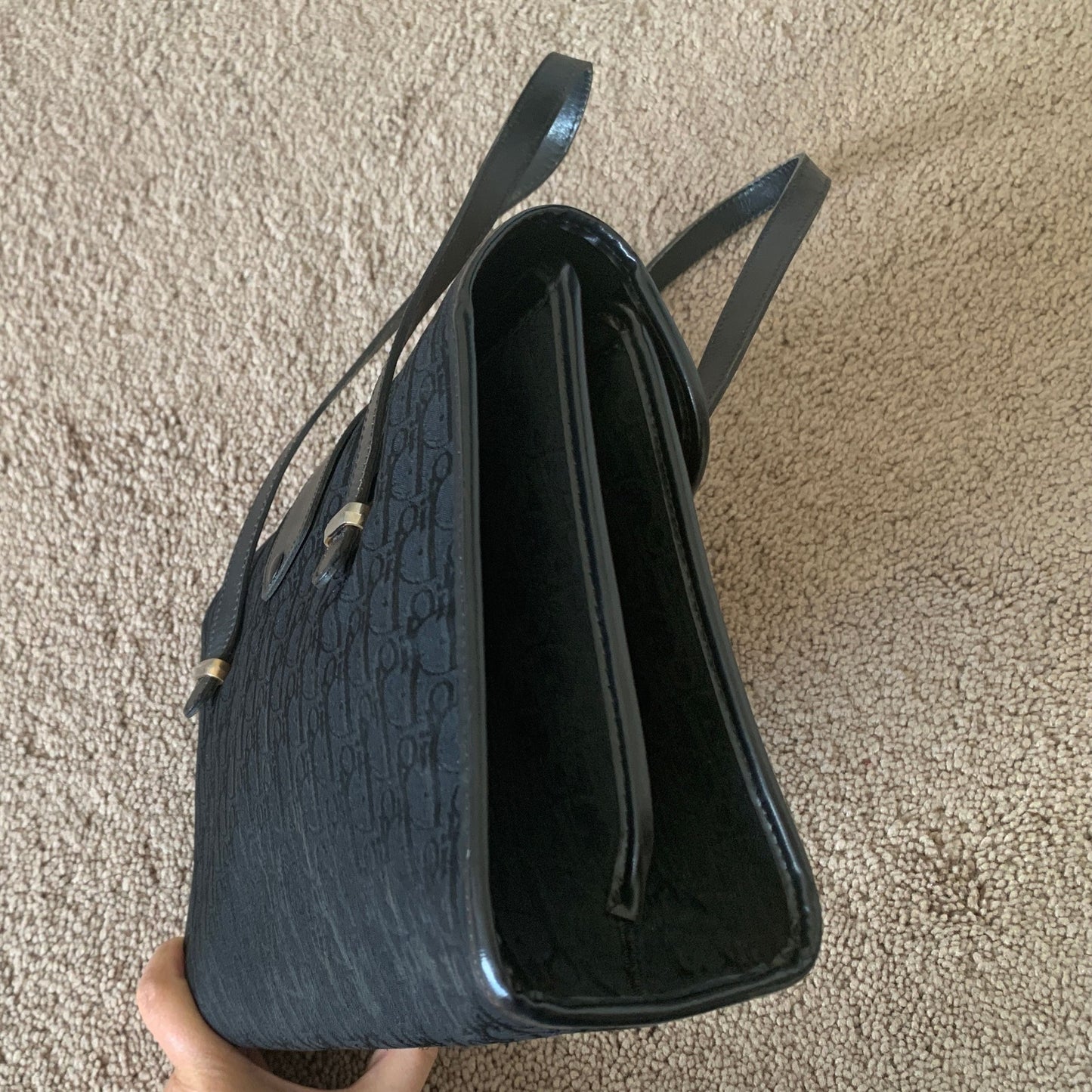 Christian Dior Trotter black canvas bag