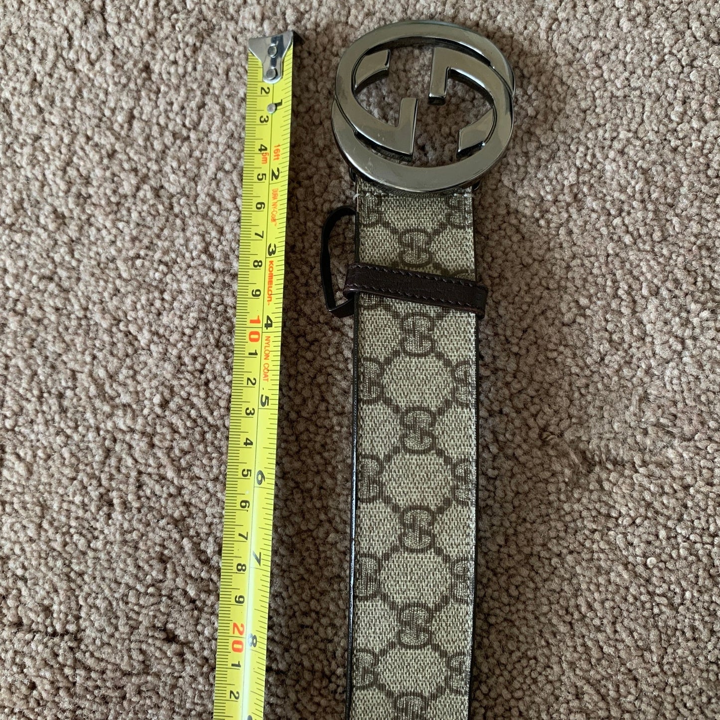 G1025 Gucci unisex monogram belt size 34