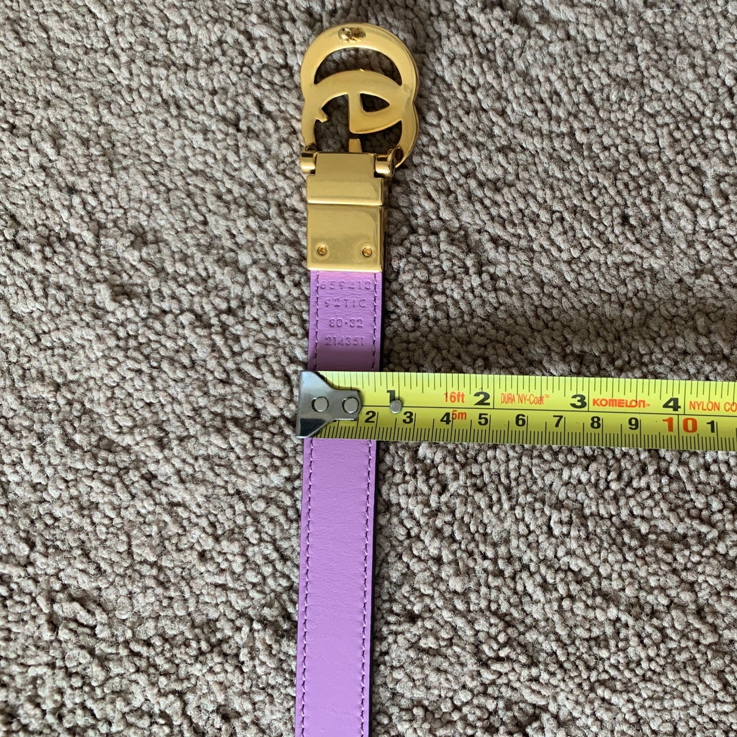 G1028 Gucci women's GG marmont reversible double side belt size 32 inches