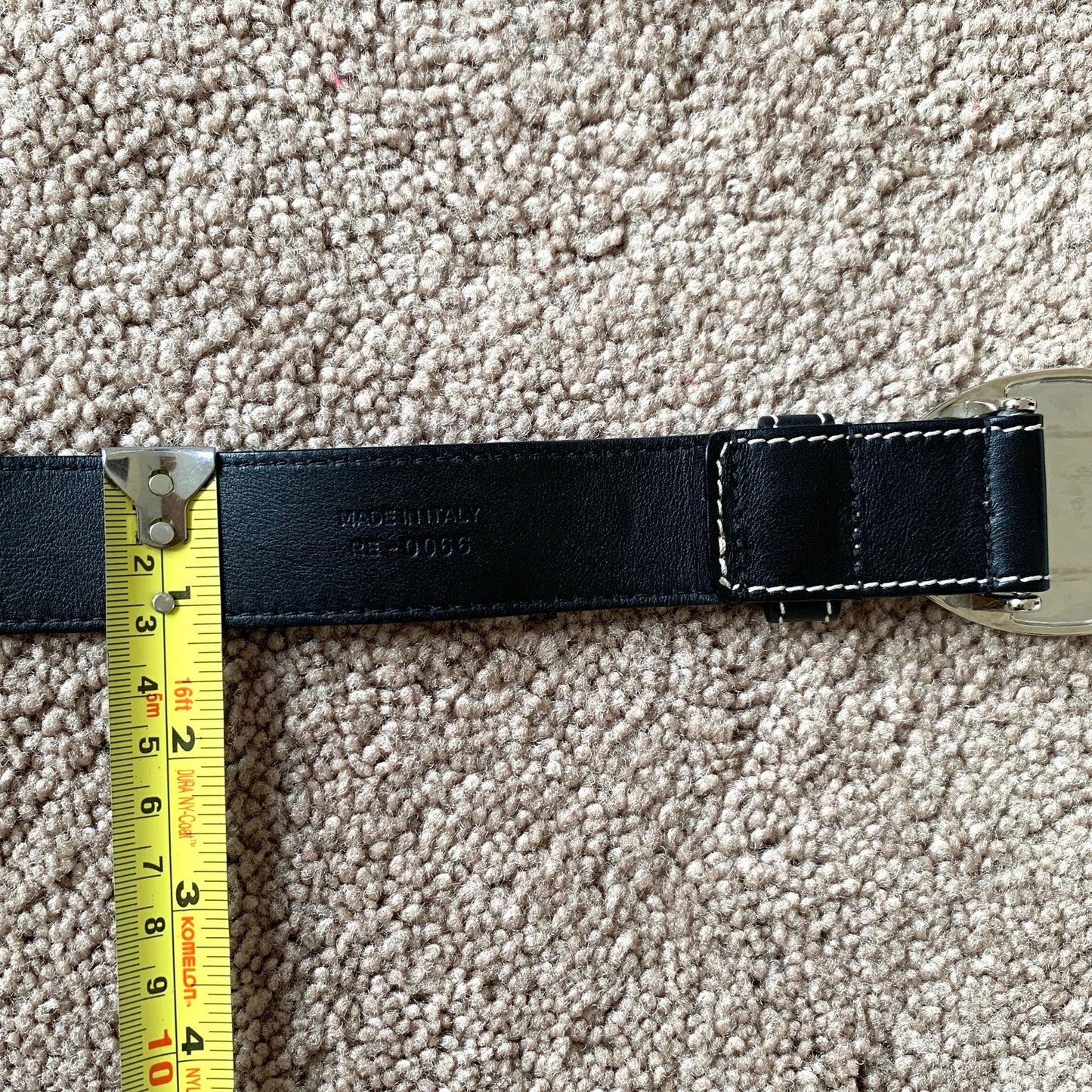 D1018 Christian Dior unisex 90 cm 36 inch black leather belt