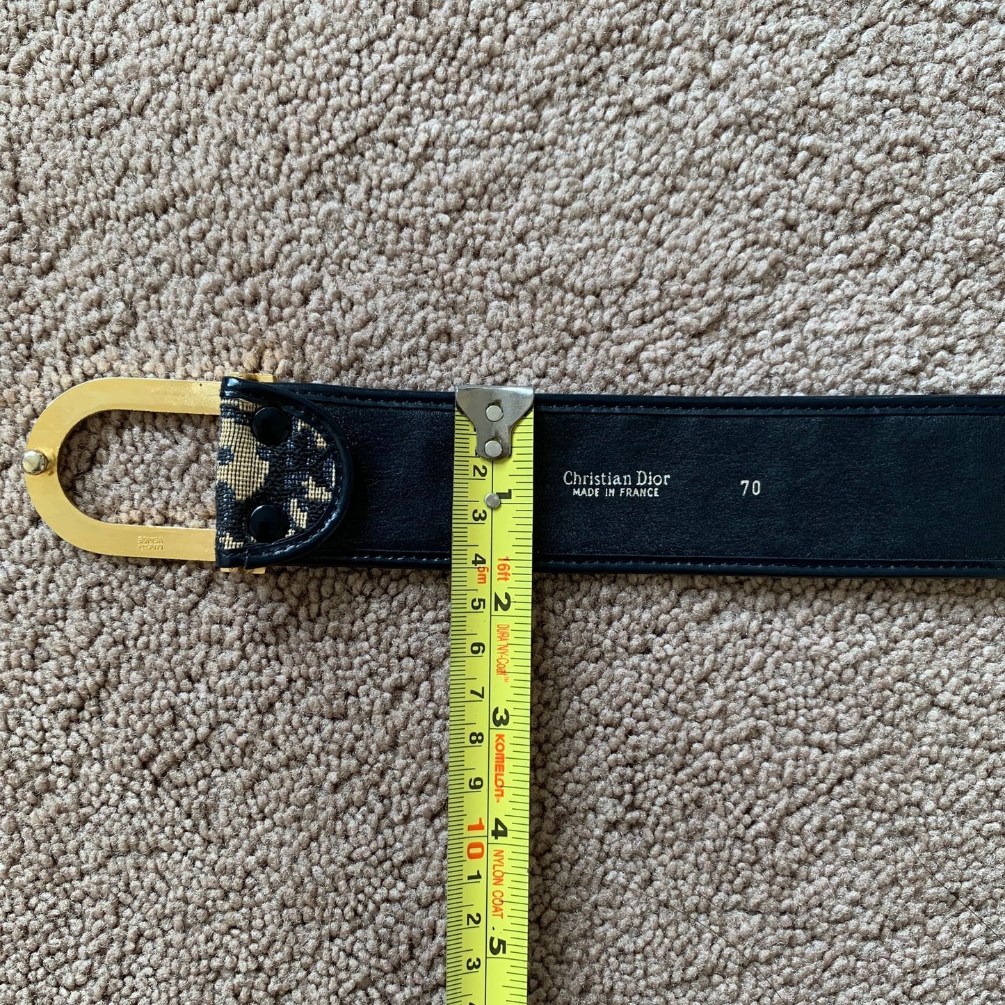 Authentic Christian Dior Women's Vintage 70 cm Blue Trotter Belt