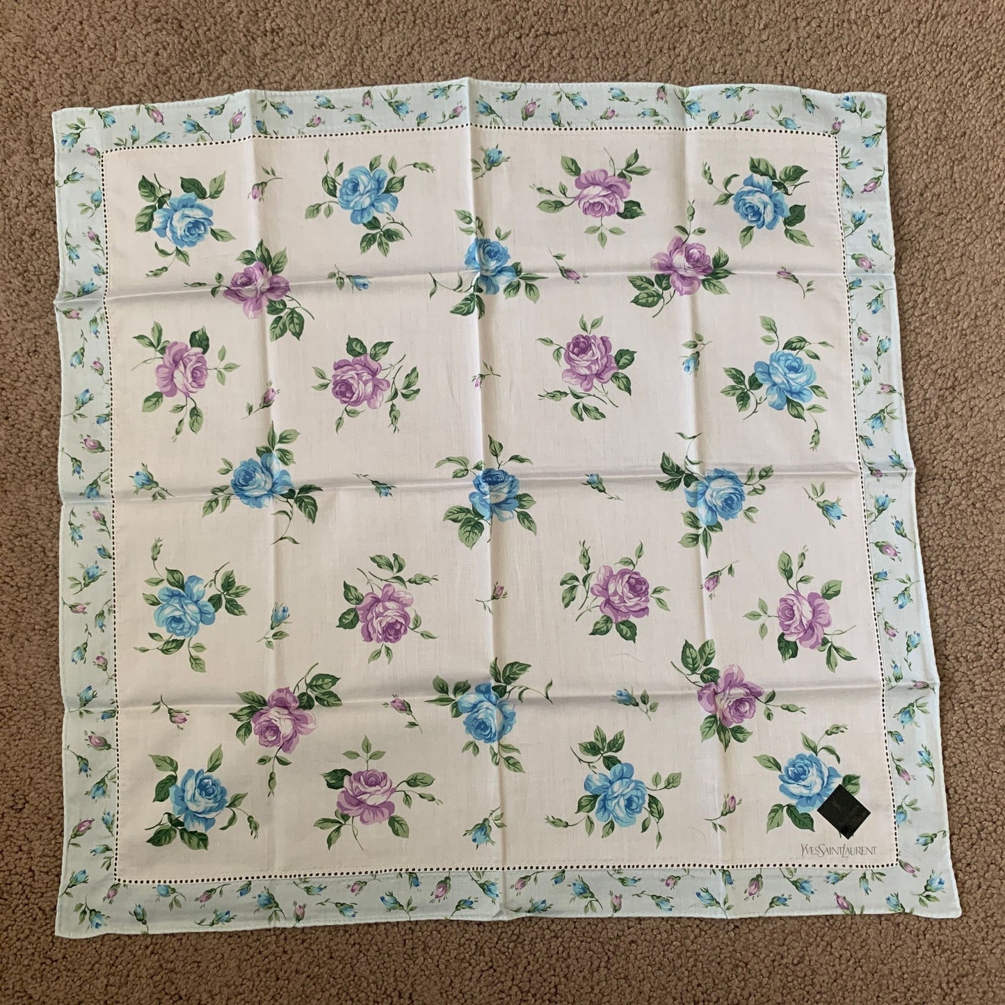 Y1002 YSL new unused cotton handkerchief scarf foulard