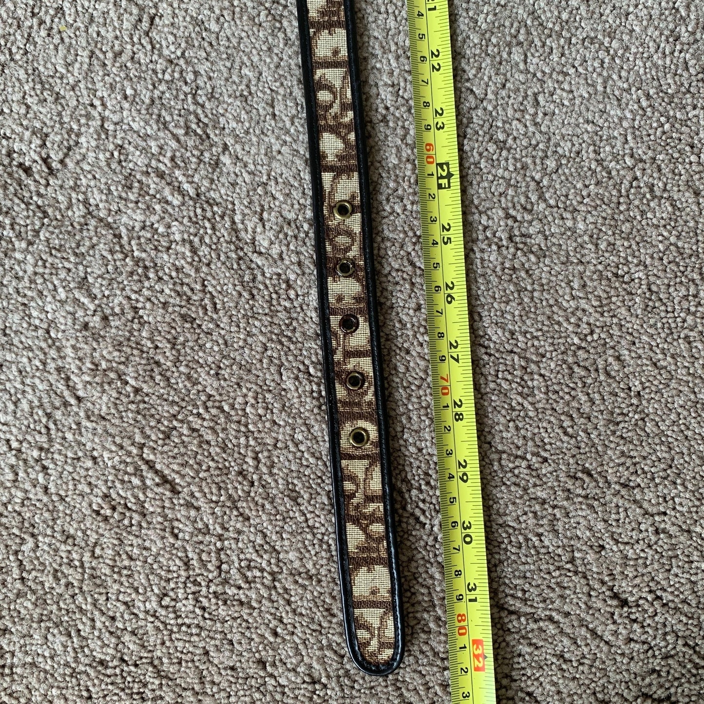 Authentic Christian Dior women's 70 cm 28 inch Brown trotter Belt Vintage