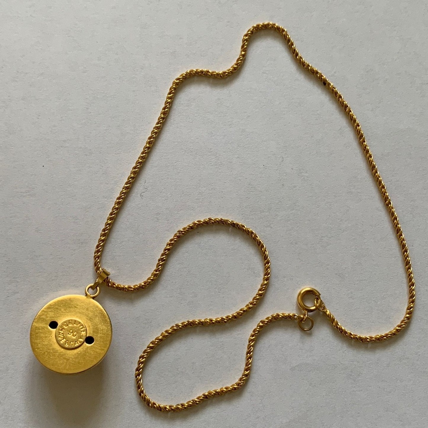 CL1025 Celine gold color necklace with pendent