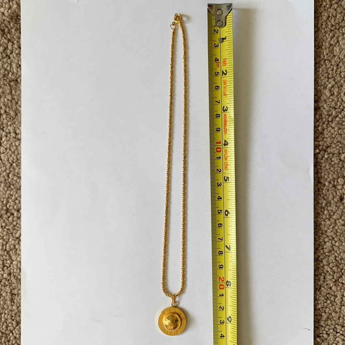 CL1025 Celine gold color necklace with pendent