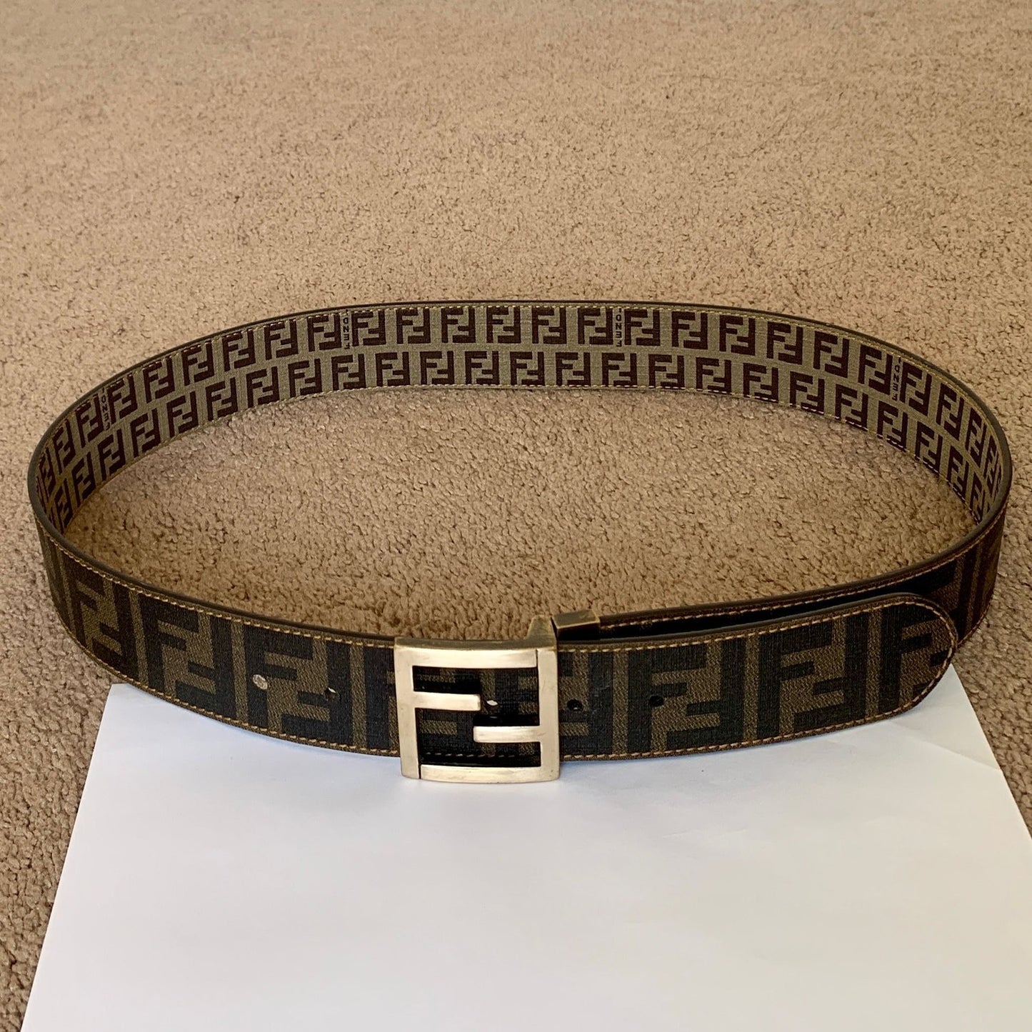 F1038 Fendi unisex reversibile monogram belt size 95 cm 38 inch