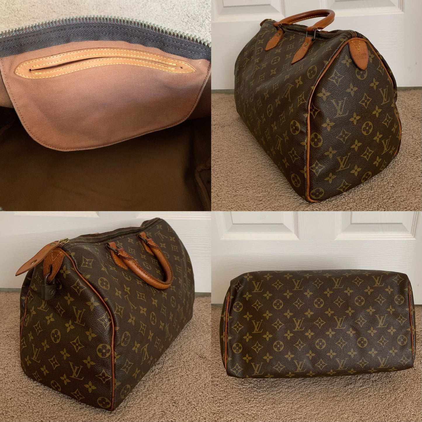 LV1028 Louis Vuitton speedy 35 women's monogram handbag