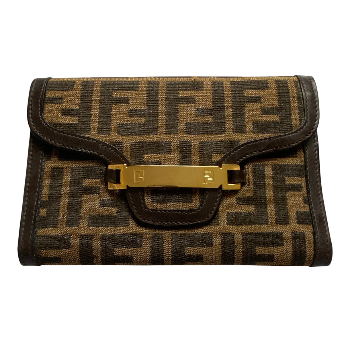 Fendi bintage zucca monogram organizer wallet Authentic with COA 6.8x4.7